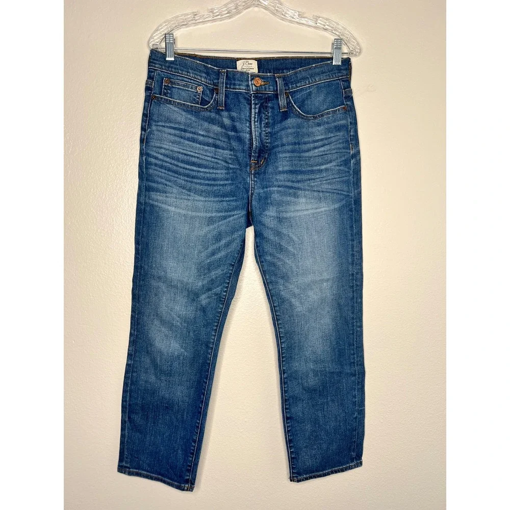 J.Crew Straightaway Jean Medium Wash Straight Leg Denim Blue Mens Size 29 x 23.5